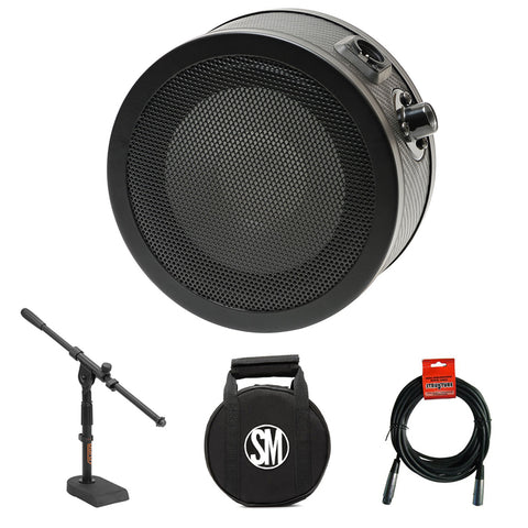 SOLOMON MiCS LoFReQ LoFReQ Dynamic Capture Mic (Black) with Solomon Mics Gig Bag, Microphone Stand & XLR Cable Bundle