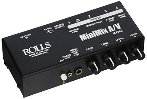 Rolls MX56C Mini Mix Audio Video Mixer