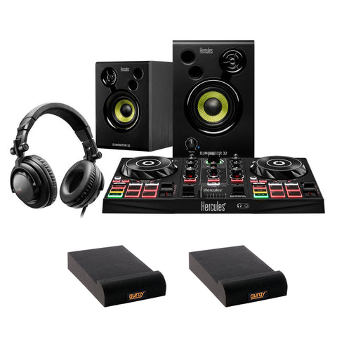 Hercules All-In-One Kit DJLearning Kit with 2x IP-S Isolation Pad Small Bundle