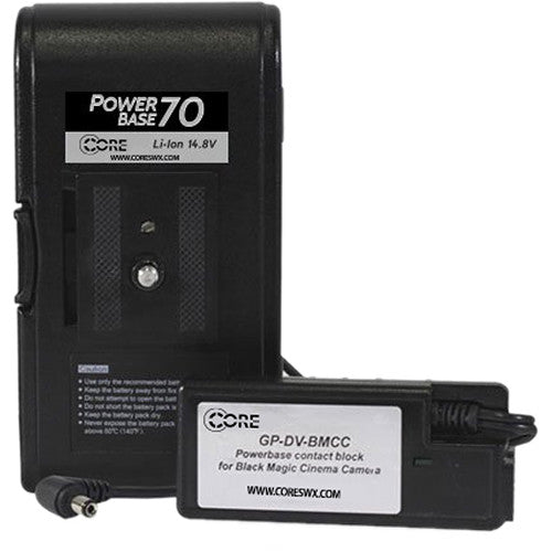Core SWX PowerBase 70 Battery for Blackmagic Cinema Camera (12" Cable)