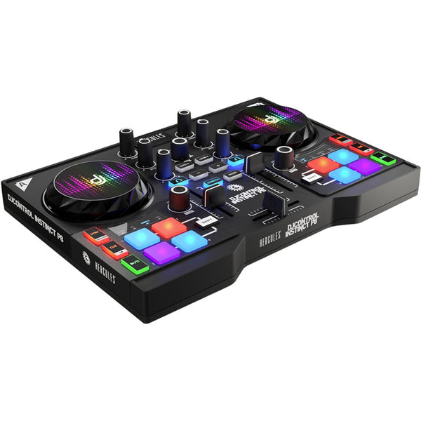 Hercules DJControl Instinct P8 Party Pack - DJ Controller and LED Wristband Lights