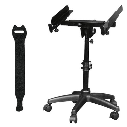 On-Stage Autolocator/Mixer Stand MIX-400 with 0.5 x 6" Touch Fastener Straps (Black, 10-Pack)