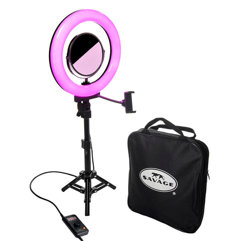 Savage 12" Bi-Color RGB Tabletop Ring Light with Stand and Carrying Case