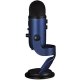 Blue Yeti USB Microphone (Midnight Blue) with BAI-2U Two-Section Broadcast Arm plus Internal Springs & USB Cable Bundle