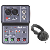 CAD Audio MXU2 2-Channel Mixer with Phantom PowerCAD Audio MXU2 2-Channel Mixer with Phantom Power Bundle with Polsen HPC-A30-MK2Studio Monitor Headphones