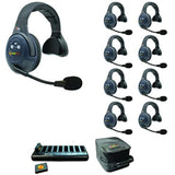 Eartec EVADE EVX9S Light-Industrial Full-Duplex Wireless Intercom System with 9 Single-Ear Headsets (2.4 GHz)