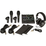 Mackie Mixer Performer Kit with 6-Channel Mixer, 2x Dynamic Microphones, Headphones, 2x Mic Stand, Holder & Pop Filter Bundle
