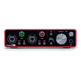 Focusrite Scarlett 2i2 USB Audio Interface (3rd Gen) with Mic Stand, Pop Filter & XLR-XLR Cable Bundle