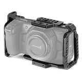 Blackmagic Design Pocket Cinema Camera 6K with IndiPRO Power Grip, D-Tap Battery Charger, Full Frame Cage & Straps Bundle