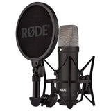 RODE NT1 Signature Series Large-Diaphragm Condenser Microphone (Black) Bundle with Auray Desk/mic Stand Reflection Filter and Auray Reflection Filter/tripod Micstand