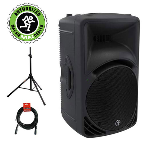 Mackie SRM450 - 1000W 12" Portable Powered Loudspeaker with Steel Speaker Stand and XLR- XLR Cable