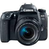 Canon EOS 77D DSLR Camera with 18-55mm Lens with Boya BY-MM1 Shotgun Video Microphone and Journey 34 DSLR Shoulder Bag (Black)