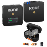 Rode Wireless Go - Compact Wireless Microphone System, Transmitter and Receiver Bundle with ZG-R30 Charging Case for Rode Wireless GO/Wireless GO II Microphone System