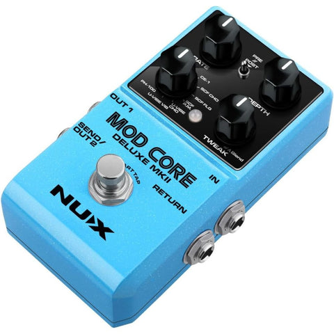 NUX Mod Core Deluxe mkII Pedal with 8 Different Modulations and Smart Tap Tempo