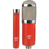 MXL 550/551R Microphone Ensemble with 550 Large Diaphragm and 551R Instrument Mic (Red) Bundle with MXL HX9 Over-Ear Studio Pro Headphone