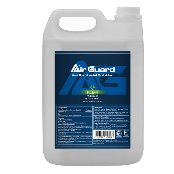 Air Guard FLE-4 4 Liter Bottle of Air Guard Anti-Bacterial Solution - FDA Registered