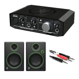 Mackie Onyx Series Artist 1-2 Audio Interface with Mackie CR3 3" Woofer Multimedia Monitors (Pair) & 1/4" Male Insert Y-Cable 3.3' Bundle