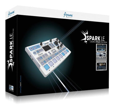 Arturia SparkLE 420101 Compact Hardware Software Drum Machine with a 64-step Sequencer, 8 Pads, Effects Pad, and 16-track Mixer with 1900+ Instruments and 180+ Kits