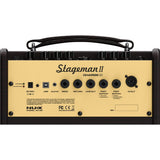 NUX Stageman II AC-80 Bluetooth Portable Acoustic Guitar Amplifier Bundle with Polsen HPC-A30-MK2 Studio Monitor Headphones, Kopul 10' Instrument Cable, and Fender 12-Pack Picks