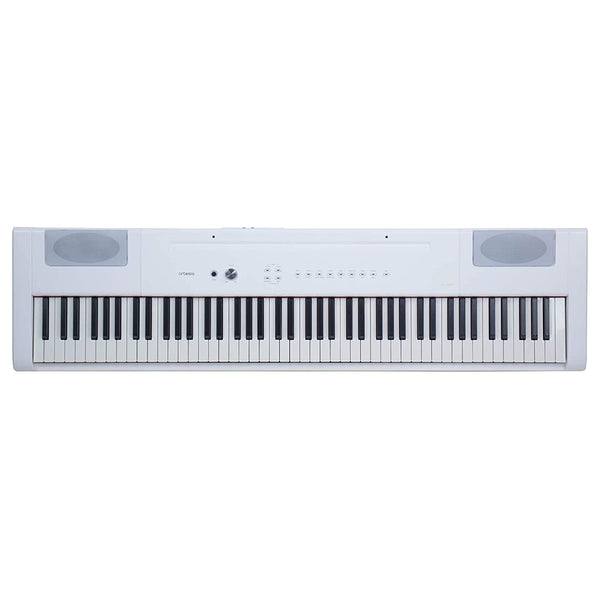 Artesia PA-88H 88-Key Weighted Hammer Action Digital Piano with Sustain Pedal and Power Supply, White