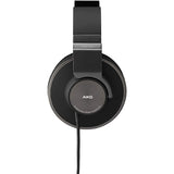 AKG K553 MKII Closed-Back Studio Headphones, Black Bundle with Headphones Holder & Mini to Mini Cable