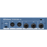 PreSonus Studio 2|4 USB Audio Interface with 20' XLR Cable & Pop Filter Bundle