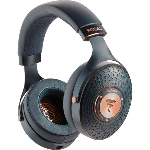 Focal Celestee High-End Closed-Back Over-Ear Wired Headphones with Navy Blue with Copper Appointments