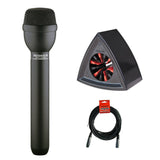 Electro-Voice RE50N/D-B Omnidirectional ENG Microphone with Rycote Triangle Mic Flag (Black) & XLR Cable Bundle