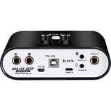 Icon Pro Audio Duo22 Live 2x2 Livestream USB Audio Interface Bundle with Polsen Studio Monitor Headphone and XLR-XLR Cable