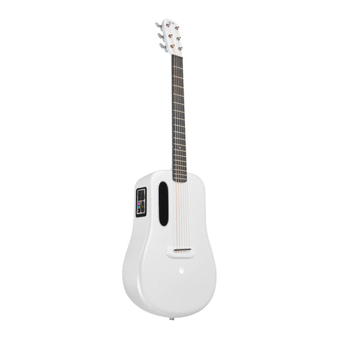 Lava Music ME 3 38" Touchscreen Acoustic Electric SmartGuitar with Gig Bag (White)