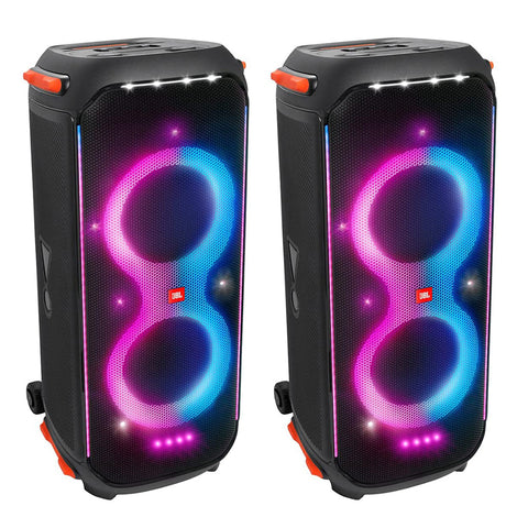 JBL PartyBox 710 -Party Speaker with Powerful Sound, Built-in Lights and Extra Deep Bass, IPX4 Splash Proof and App/Bluetooth Connectivity (Pair)