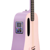 Lava Music Blue Lava 36" Electric Acoustic SmartGuitar with HiLava System and AirFlow Bag (Coral Pink) Bundle with Kopul 10' Instrument Cable, Fender 12-Pack Picks, and Gator Guitar Stand
