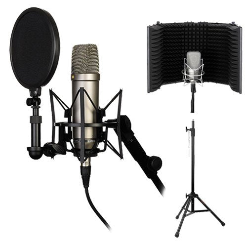 Rode NT1-A Complete Recording Solution, Reflection Filter & Tripod Mic Stand Kit