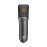 Neumann U 87 Ai Condenser Microphone (Studio Set, Black) with RF-5P-B Reflection Filter &  Reflection Filter Mic Stand Bundle