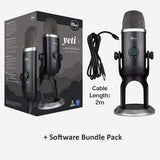 Blue YETI X Professional Condenser USB Microphone Plus Pack Bundle with Presonus StudioOne 5 artist DAW, iZotope RX elements Plug-in and Groover 3 Tutorials 3-Month Subscription