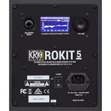 KRK RP5 Rokit 5 G4 Professional Bi-Amp 5" Powered Studio Monitor Noise White (2-pack) Bundle with Medium Speaker Monitor Acoustic Isolation Stands and 0.5 x 6" Touch Fastener Straps