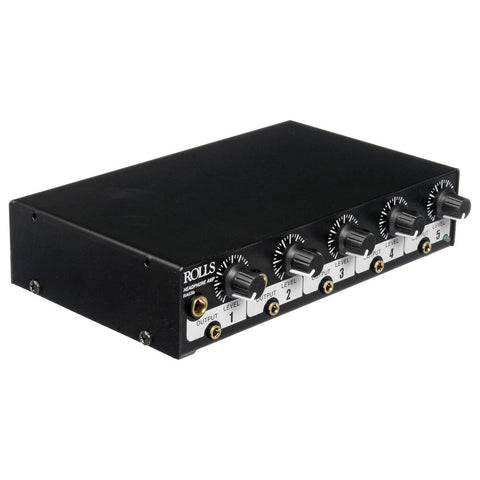 Rolls RA53B 5-Channel 1/2 Space Rackmount Stereo Headphone Amplifier