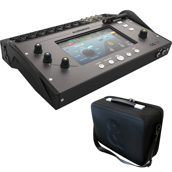 Allen & Heath CQ-18T Compact 18-Channel Digital Mixer with Touchscreen Bundle with Padded Carrying Soft Case for CQ-18T