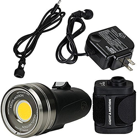 Light & Motion SOLA Video 3800 F LED Dive Light with Battery Pack Kit (Black)
