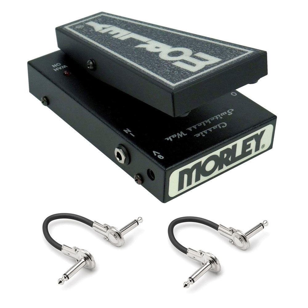 morley mini volume pedal Morley 2020 Mini Classic Switchless WAH Pedal with 2x 6 Pro Phone to Phone 14 Cables Bundle