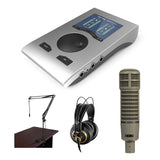 RME Babyface Professional Podcast Kit with Electro-Voice RE20 Broadcast Mic, AKG K 240 Studio Pro Headphones & Boom Arm Bundle