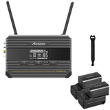 Accsoon CineEye 2S Pro Wireless Video Transmitter & Receiver Bundle with GVM NP-F750 4400mAh Batteries Plus Chargers and 10-Pack Straps