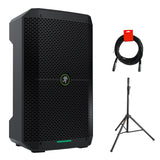 Mackie Thump Go 8" Portable Bluetooth Battery-Powered Loudspeaker Bundle with Steel Speaker Stand and XLR-XLR Cable