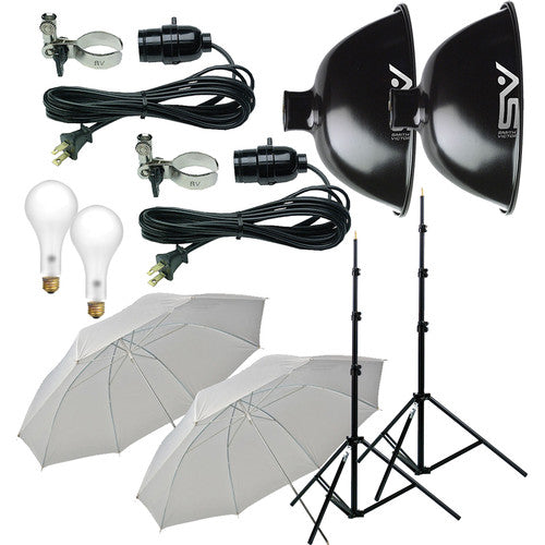 2-Light 500-watt Thrifty basic kit w/umbrellas