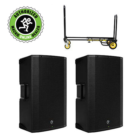 Mackie Thump12A 1300W 12" Powered Loudspeaker (Pair) with Rock-n-Roller MultiCart 8-in-1 Transporter R2 Micro Bundle