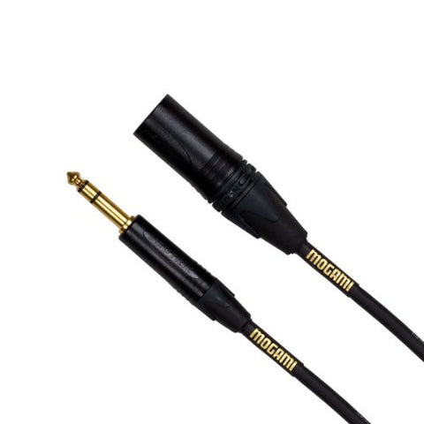 Mogami Gold 1/4" TRS Male to XLR Male Balanced Quad Patch Cable (3')
