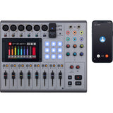 Zoom PodTrak P8 Portable Podcast Recorder Bundle with Electro-Voice RE20 Mic & Two-Section Broadcast Arm