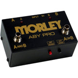 Morley ABY Pro 2-Button ABY Signal Switcher Pedal with 2x 6' Pro Phone to Phone (1/4") Cables Bundle