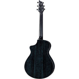 Breedlove ECO Rainforest S Concert CE Acoustic-Electric Guitar - Midnight Blue African Mahogany Bundle with Kopul 10' Instrument Cable, Fender 12-Pack Picks, and Gator Guitar Stand