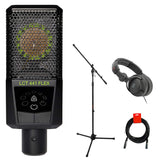 Lewitt LCT 441 Flex Multipattern Studio Condenser Microphone Bundle with Polsen HPC-A30-MK2 Studio Monitor Headphones, Tripod Microphone Stand, & XLR-XLR Cable